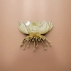 A golden lotus-shaped fruit plate for home living room fruit plate ceramic decoration Specification image
